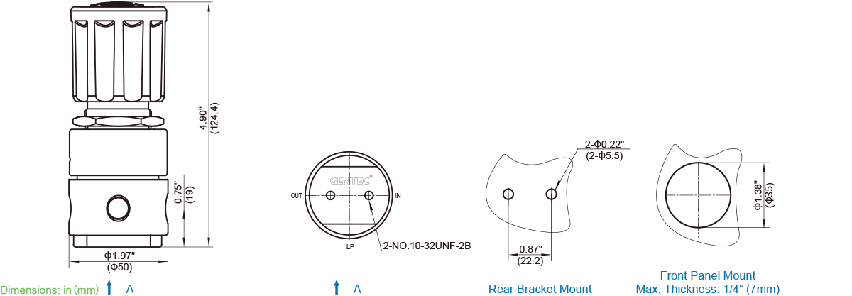 GENTEC R21 Series Low Flow Regulator